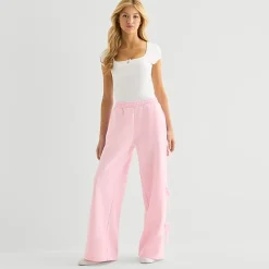 Forever 21 Womens Juniors Wide Leg Mid Rise Pull-On Pant