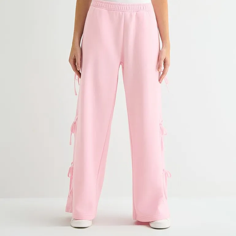Forever 21 Womens Juniors Wide Leg Mid Rise Pull-On Pant