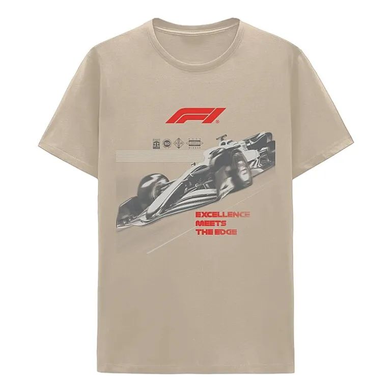 Formula One Mens Crew Neck Short Sleeve Regular Fit Graphic T-Shirt