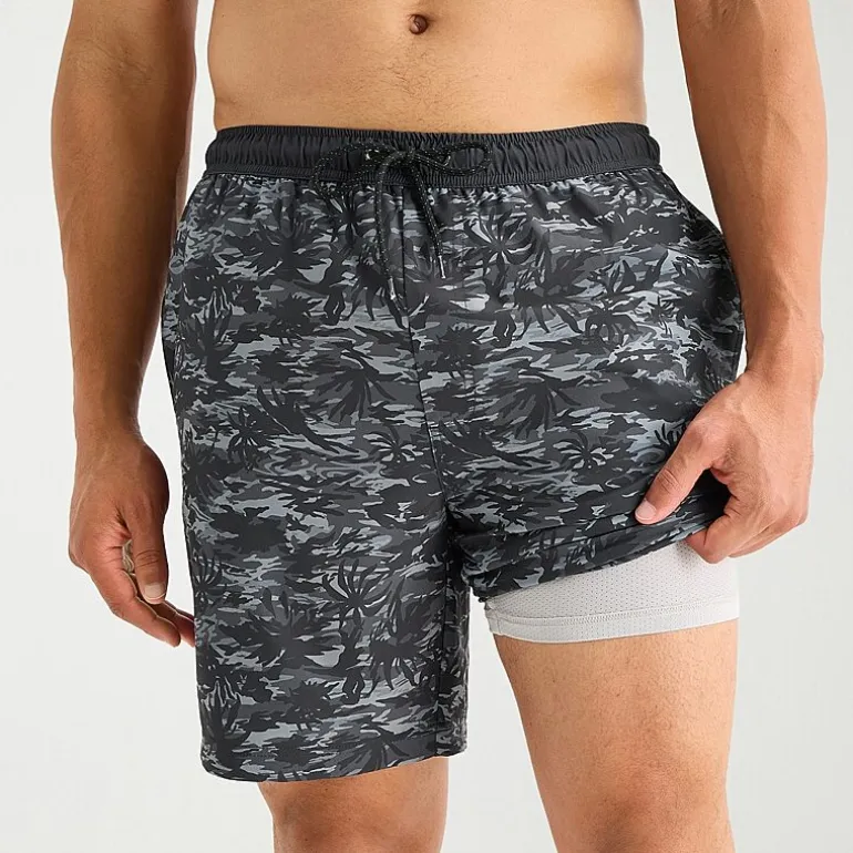 Free Country Mens 7" Camouflage Swim Trunks