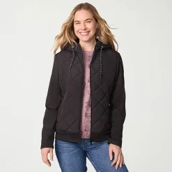 Free Country Womens Hooded Lightweight Quilted Jacket