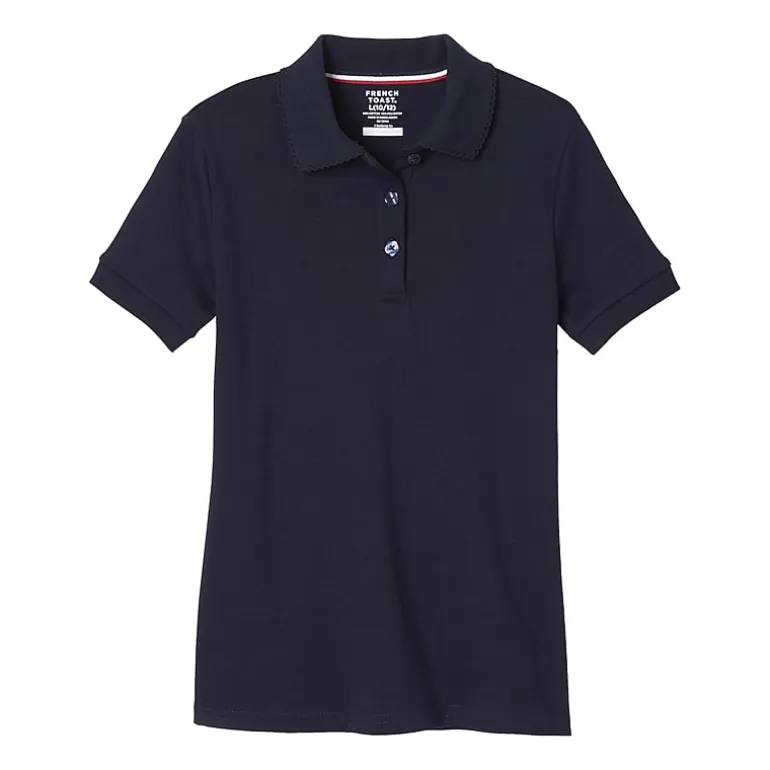 French Toast Big Kid Girls Short Sleeve Regular Fit Polo Shirt
