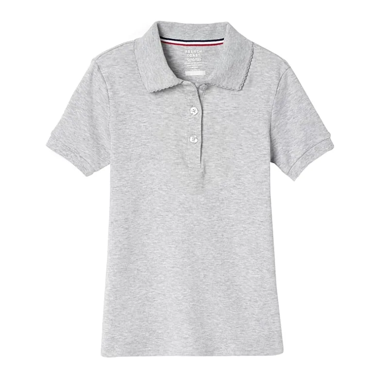 French Toast Big Kid Girls Short Sleeve Regular Fit Polo Shirt