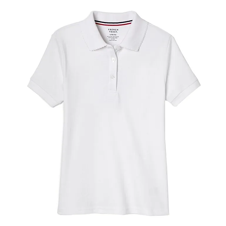 French Toast Big Kid Girls Short Sleeve Regular Fit Polo Shirt