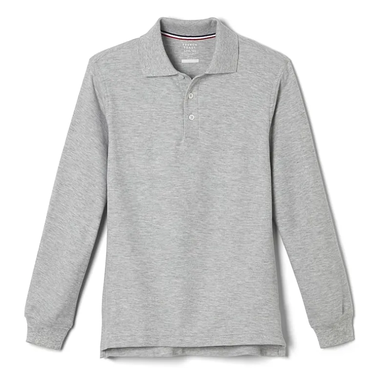 French Toast Little & Big Kid Boys Long Sleeve Boxy Fit Polo Shirt