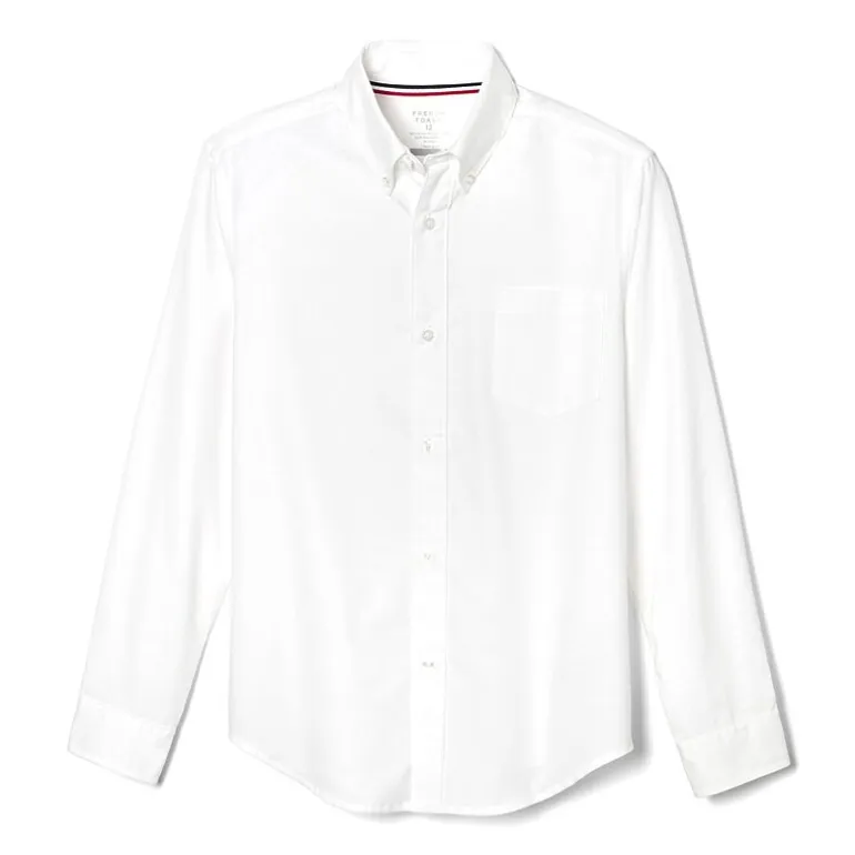 French Toast Little & Big Kid Boys Wrinkle Resistant Button Down Collar Long Sleeve Dress Shirt