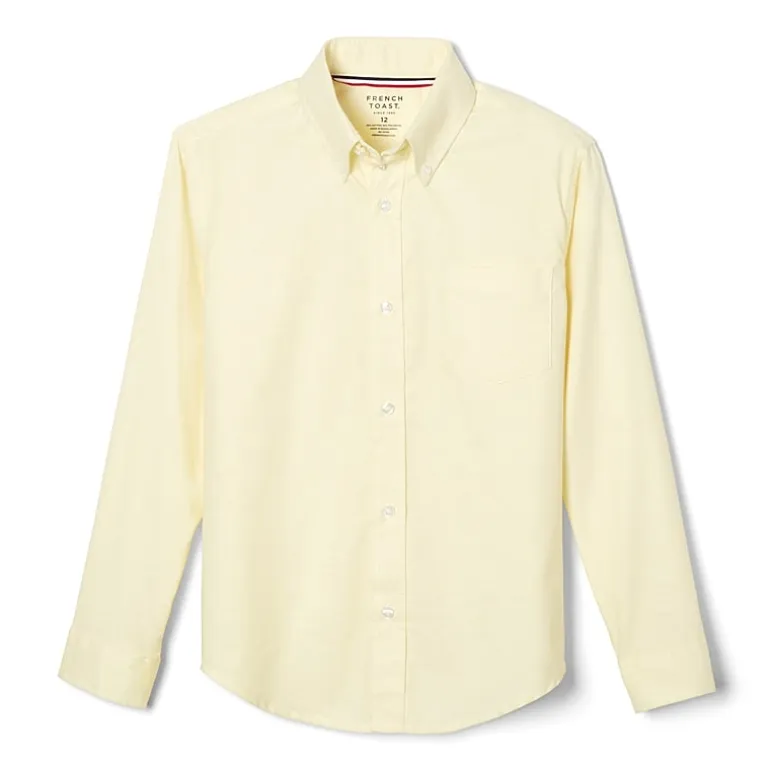 French Toast Little & Big Kid Boys Wrinkle Resistant Button Down Collar Long Sleeve Dress Shirt