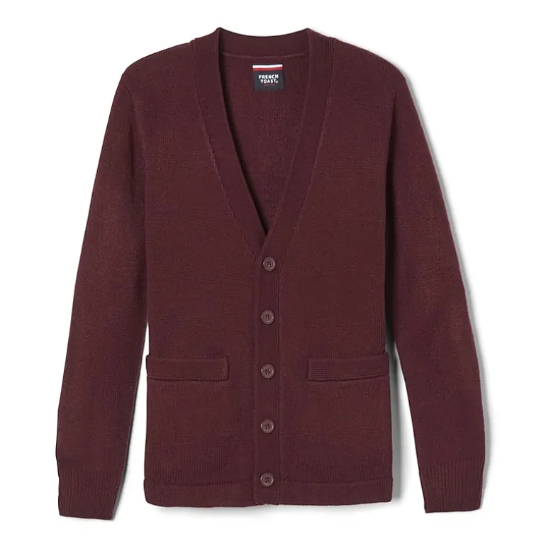French Toast Little & Big Kid Boys V Neck Long Sleeve Button Cardigan