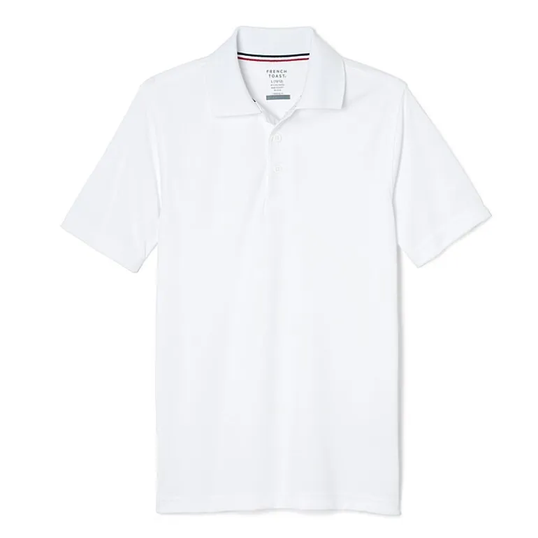 French Toast Little & Big Kid Boys Short Sleeve Regular Fit Moisture Wicking Polo Shirt