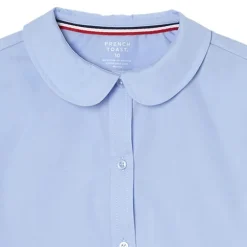 French Toast Little & Big Kid Girls Short Sleeve Fitted Regular Fit Button-Down Shirt