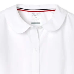 French Toast Little & Big Kid Girls Short Sleeve Fitted Regular Fit Button-Down Shirt