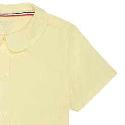 French Toast Little & Big Kid Girls Short Sleeve Fitted Regular Fit Button-Down Shirt