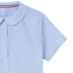 French Toast Little & Big Kid Girls Short Sleeve Fitted Regular Fit Button-Down Shirt