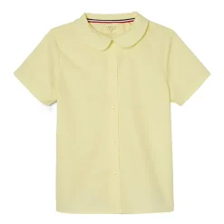French Toast Little & Big Kid Girls Short Sleeve Fitted Regular Fit Button-Down Shirt
