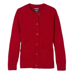 French Toast Little & Big Kid Girls Crew Neck Long Sleeve Button Cardigan