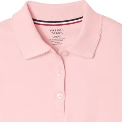 French Toast Little & Big Kid Girls Long Sleeve Regular Fit Polo Shirt
