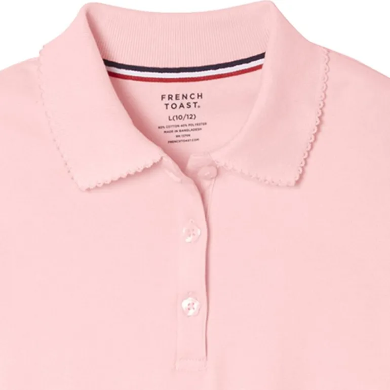 French Toast Little & Big Kid Girls Long Sleeve Regular Fit Polo Shirt