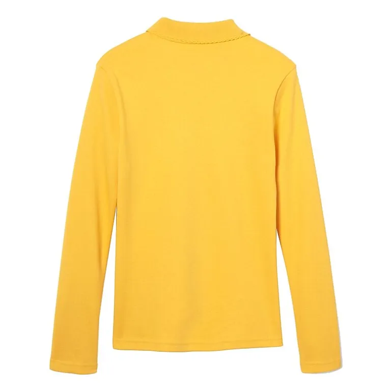 French Toast Little & Big Kid Girls Long Sleeve Regular Fit Polo Shirt