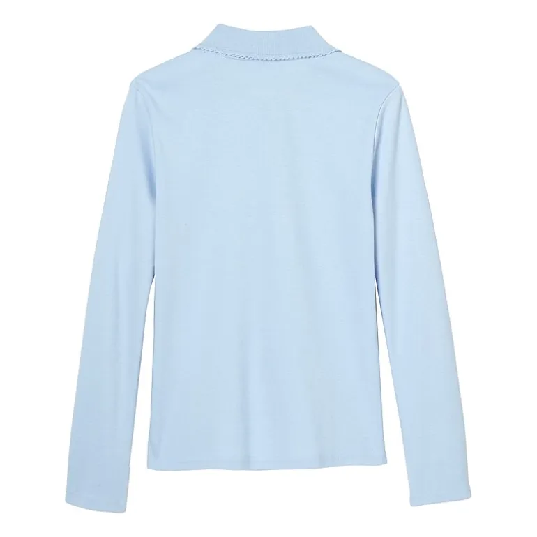 French Toast Little & Big Kid Girls Long Sleeve Regular Fit Polo Shirt