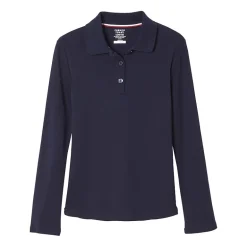French Toast Little & Big Kid Girls Long Sleeve Regular Fit Polo Shirt