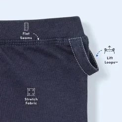French Toast Little & Big Kid Girls Easy-on + Easy-off Sensory Friendly High Rise Full Length Leggings