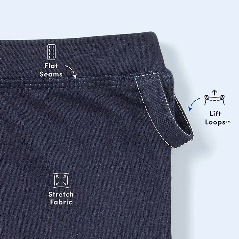 French Toast Little & Big Kid Girls Easy-on + Easy-off Sensory Friendly High Rise Full Length Leggings