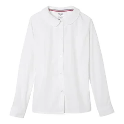 French Toast Little & Big Kid Girls Long Sleeve Fitted Regular Fit Button-Down Shirt