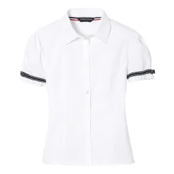 French Toast Little & Big Kid Girls Short Sleeve Embellished Blouse