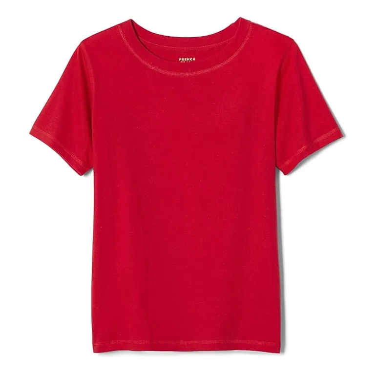 French Toast Little & Big Kid Unisex Easy-on + Easy-off Sensory Friendly Crew Neck Short Sleeve Adaptive T-Shirt