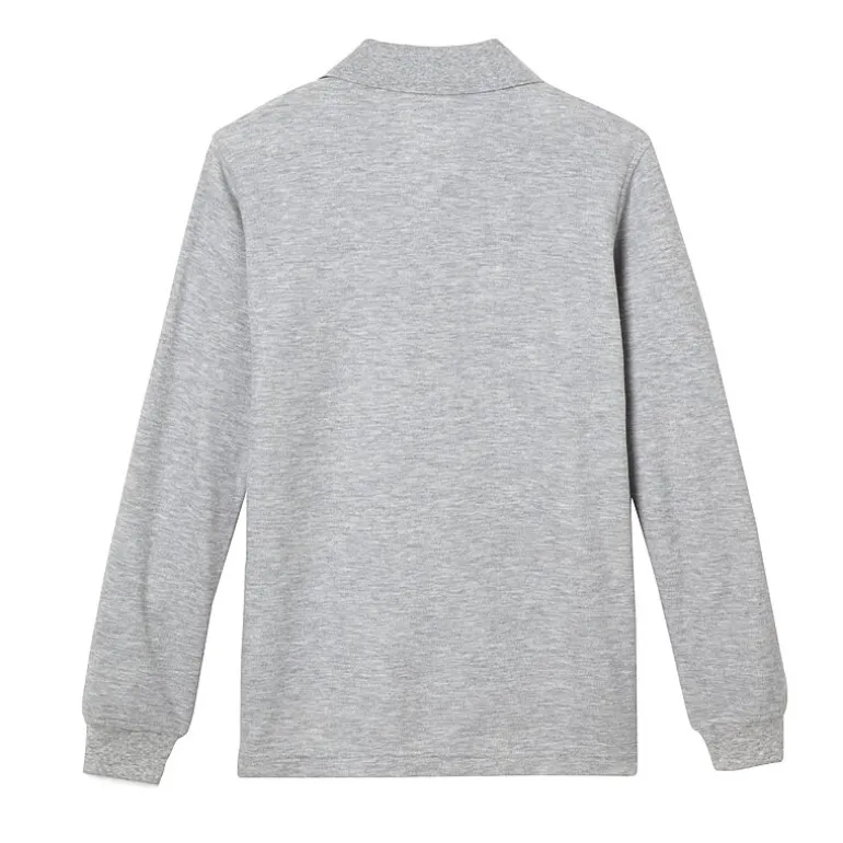French Toast Toddler Boys Long Sleeve Boxy Fit Polo Shirt