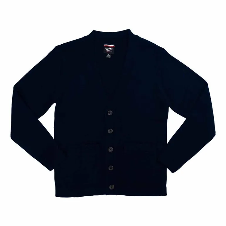 French Toast Toddler Boys V Neck Long Sleeve Button Cardigan