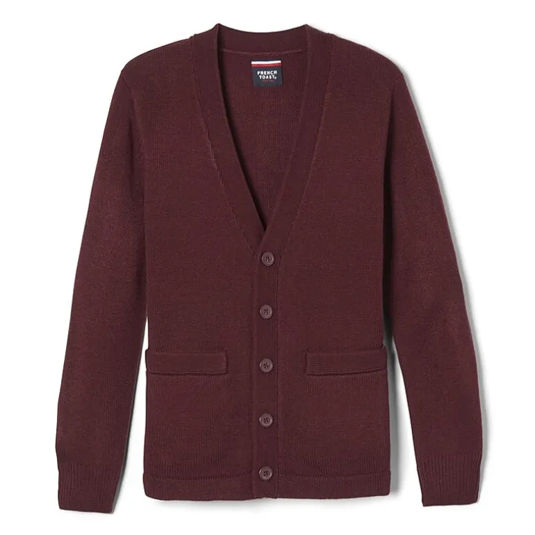 French Toast Toddler Boys V Neck Long Sleeve Button Cardigan