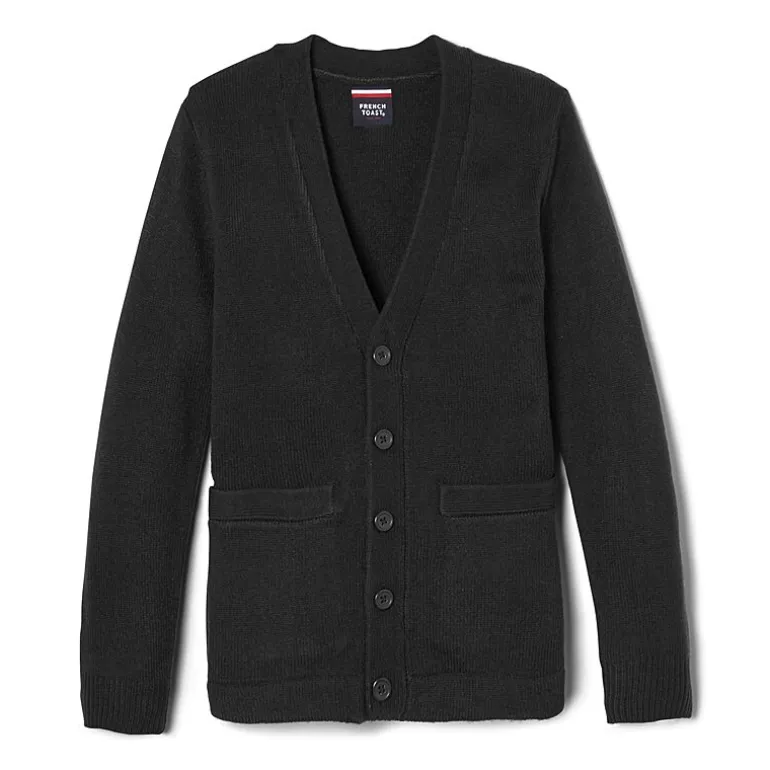 French Toast Toddler Boys V Neck Long Sleeve Button Cardigan