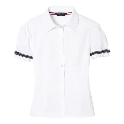 French Toast Toddler Girls Short Sleeve Fitted Regular Fit Button-Down Shirt