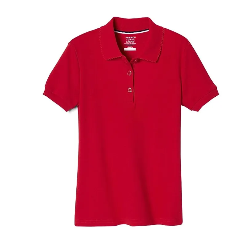 French Toast Toddler Girls Short Sleeve Regular Fit Polo Shirt