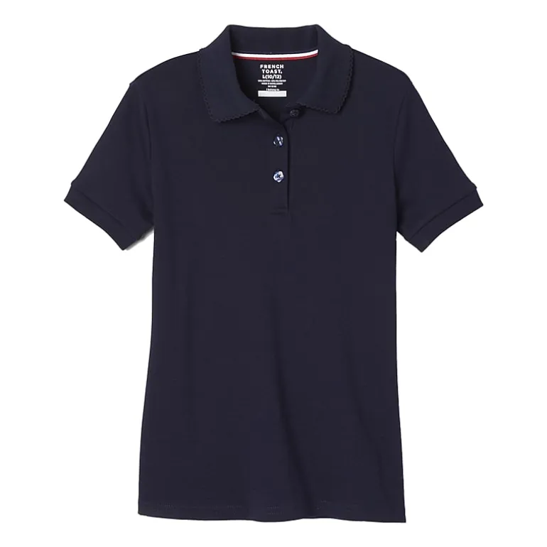 French Toast Toddler Girls Short Sleeve Regular Fit Polo Shirt