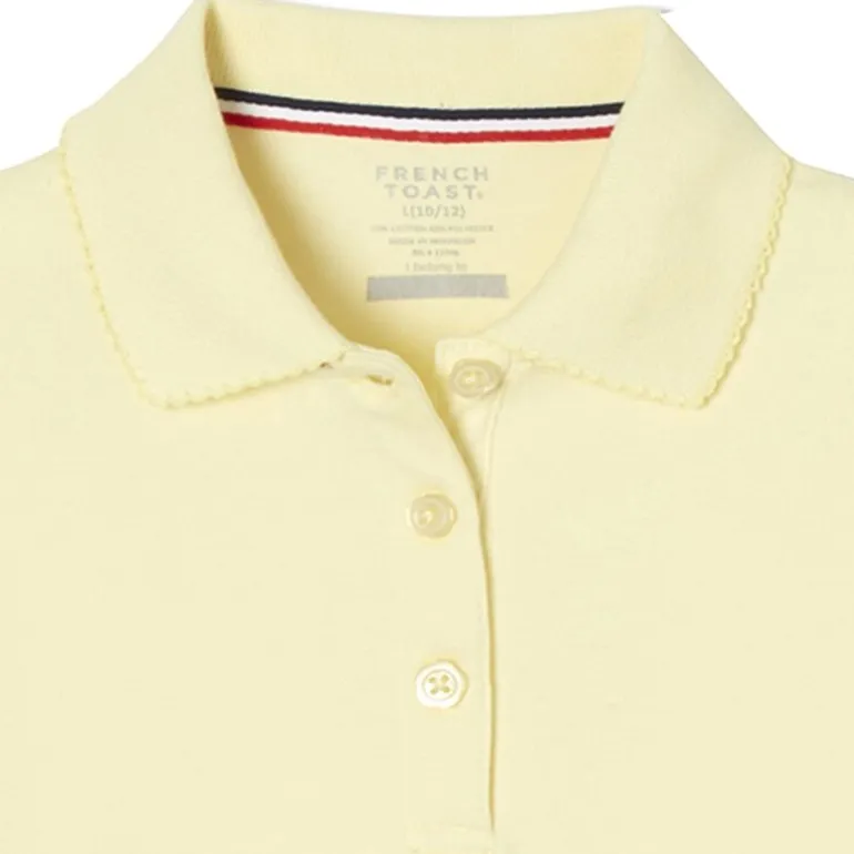 French Toast Toddler Girls Short Sleeve Regular Fit Polo Shirt