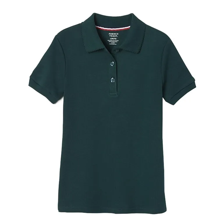 French Toast Toddler Girls Short Sleeve Regular Fit Polo Shirt