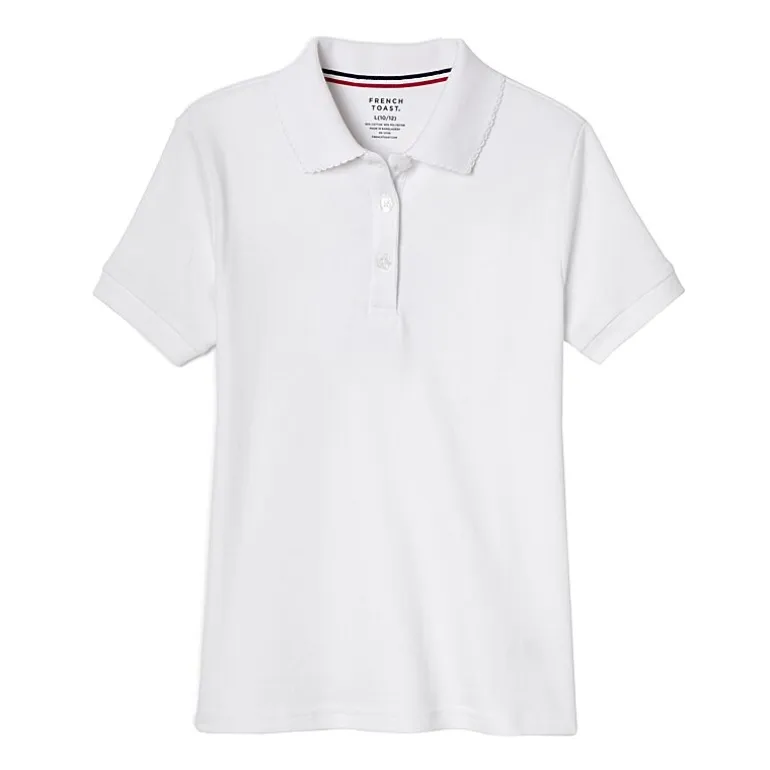 French Toast Toddler Girls Short Sleeve Regular Fit Polo Shirt