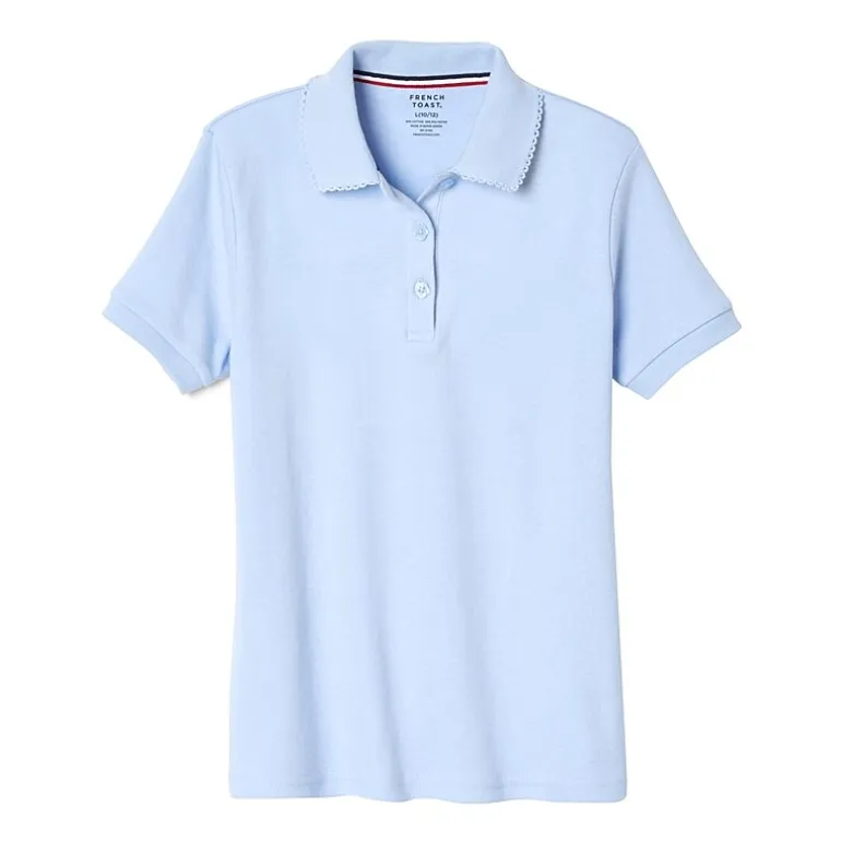 French Toast Toddler Girls Short Sleeve Regular Fit Polo Shirt