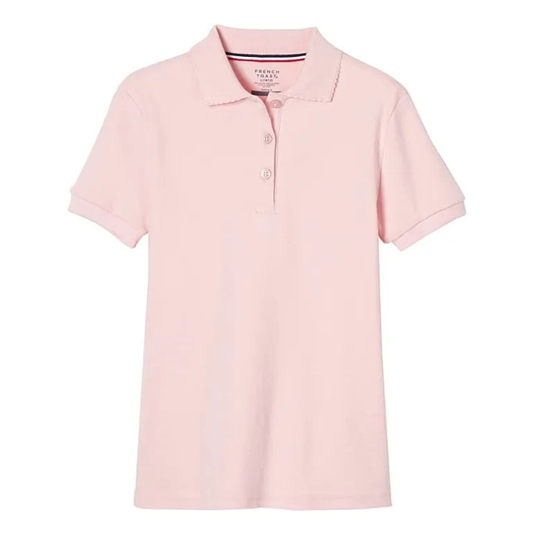 French Toast Toddler Girls Short Sleeve Regular Fit Polo Shirt