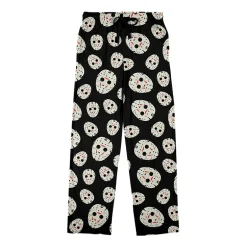 Friday The 13th Jason Mask Mens Fleece 1 Pair Pajama Pants