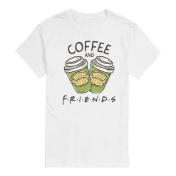 Friends Coffee Tee Womens Juniors Crew Neck Short Sleeve Regular Fit Friends Graphic T-Shirt
