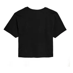 Friends Fountain Cropped Tee Womens Juniors Crew Neck Short Sleeve Regular Fit Friends Graphic T-Shirt