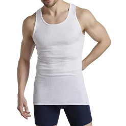 Fruit of the Loom Premium Cotton Mens Round Neck Sleeveless 4 Pack Tank