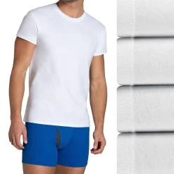 Fruit of the Loom Premium Cotton Mens 4 Pack Short Sleeve Crew Neck T-Shirt