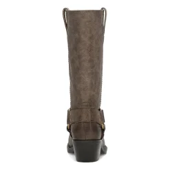 Frye and Co. Womens Lorrie Stacked Heel Motorcycle Boots