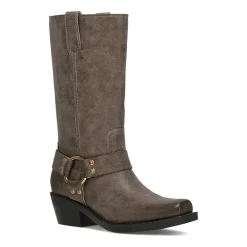 Frye and Co. Womens Lorrie Stacked Heel Motorcycle Boots