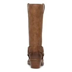 Frye and Co. Womens Lorrie Stacked Heel Motorcycle Boots