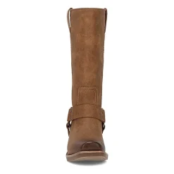 Frye and Co. Womens Lorrie Stacked Heel Motorcycle Boots